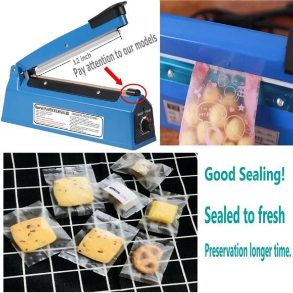 Impulse Heat Sealer Manual Bag Sealer Heat Sealing Machine 12Inch Impulse Sealer - Picture 6 of 6